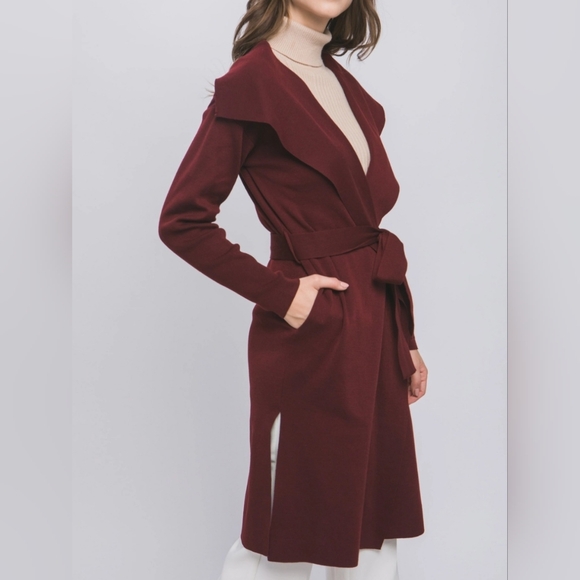 #89 🛑L Fabulous Open Front Belted Sweater Cardigan - Picture 4 of 8